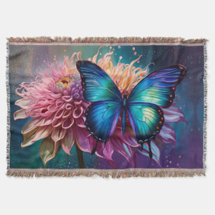 Couverture Papillon bleu et Dahlia