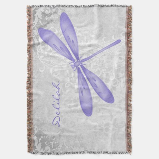 Couverture Papillon de libellule violet personnalisé (devant Vertical)