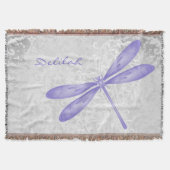 Couverture Papillon de libellule violet personnalisé (Devant)