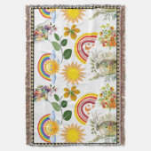 Couverture Papillon du jardin de printemps Arc en ciel Vert s (devant Vertical)