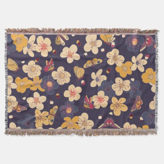 Couverture Papillon en fleurs de cerisier asiatique (Devant)