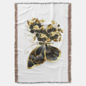 Couverture Papillon fleur d'or avec orchidée noire (devant Vertical)
