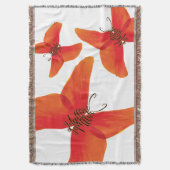 Couverture Papillons à Poppy rouge orange avec votre nom (devant Vertical)