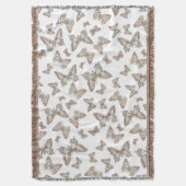 Couverture Papillons aléatoires style blanc motif jetés (devant Vertical)