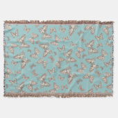 Couverture Papillons aléatoires style turquoise motif lancer (Devant)