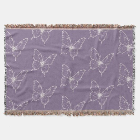 Couverture Papillons Blancs Roses Violets (Devant)