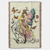 Couverture Papillons de fée Steampunk victorien Gears Jaune (devant Vertical)