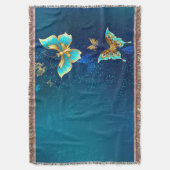 Couverture Papillons d'or sur un Arrière - plan bleu (devant Vertical)