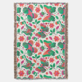 Couverture Papillons Élégants Fleurs Feuilles Pour Décoration (devant Vertical)
