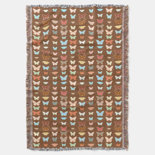 Couverture Papillons, marron, turquoise et corail (devant Vertical)