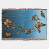 Couverture Papillons Monarch Ombre Bleu (Devant)
