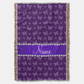 Couverture Papillons pourpres nommés personnalisés (devant Vertical)