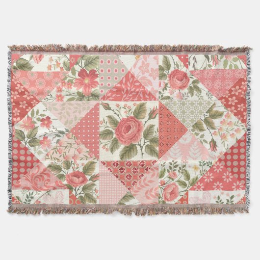 Couverture Papillons rose Patchwork sans couture (Devant)