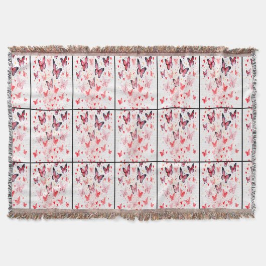 Couverture Papillons roses et cœurs romantiques (Devant)