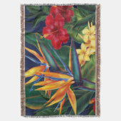 Couverture Paradis Tropical Floral Hawaiian lancette (devant Vertical)