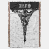 Couverture Paris Eiffel Tower Ajouter Votre Nom (devant Vertical)