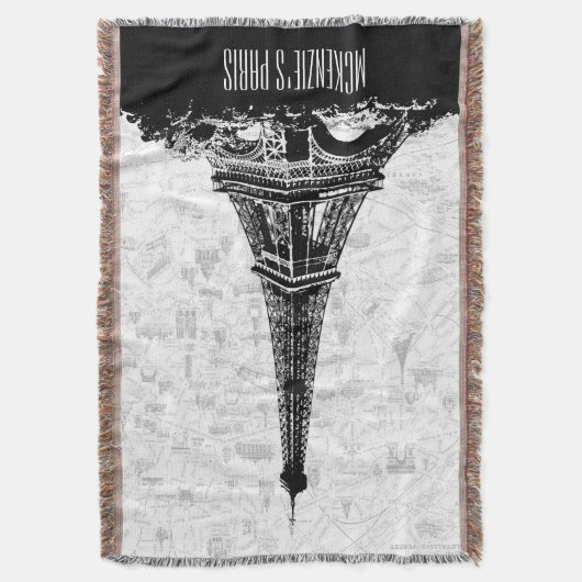 Couverture Paris Eiffel Tower Ajouter Votre Nom (devant Vertical)