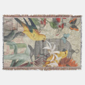 Couverture Parrot Jaune Tropical Antique Fleur (Devant)