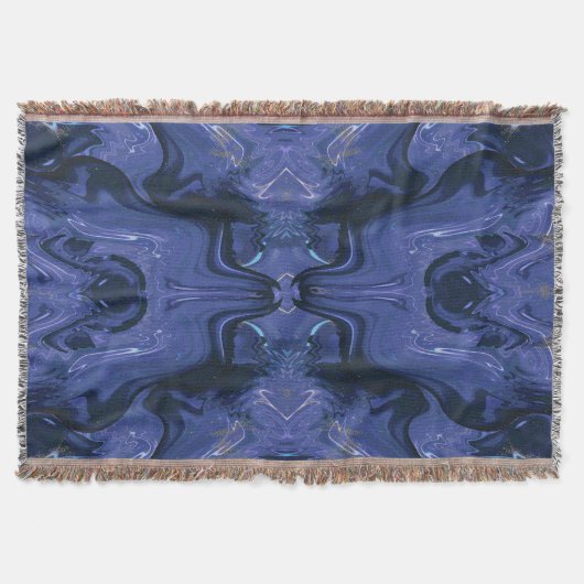 Couverture Parties scintillant bleue Galaxy Swirl Abstrait Mo (Devant)