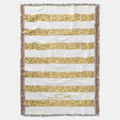 Couverture Parties scintillant d'or Blancs Motif Monogramme (devant Vertical)