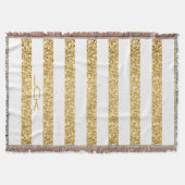 Couverture Parties scintillant d'or Blancs Motif Monogramme (Devant)