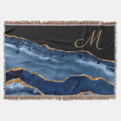 Couverture Parties scintillant en marbre bleu marine moderne  (Devant)