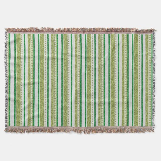 Couverture Parties scintillant Green Stripes (Devant)
