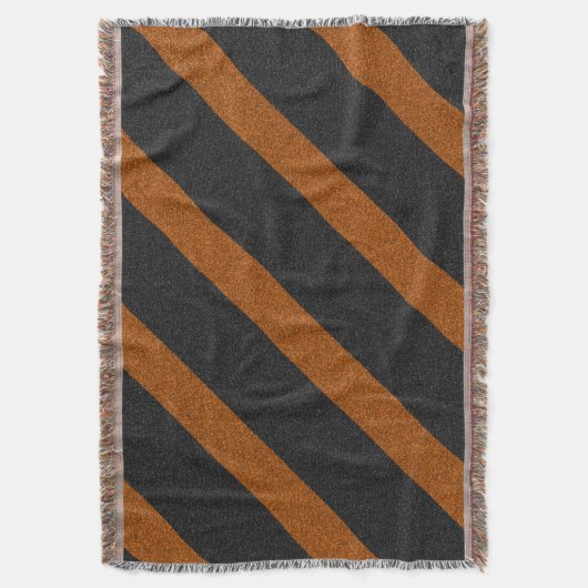 Couverture Parties scintillant Orange & Black Stripes (devant Vertical)