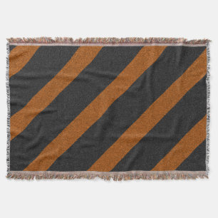 Couverture Parties scintillant Orange & Black Stripes