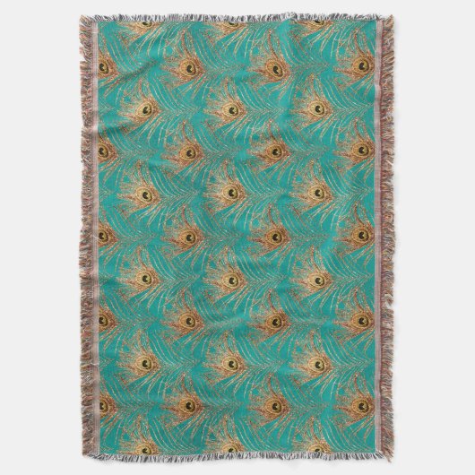 Couverture Parties scintillant Peacock Feathers Motif (devant Vertical)
