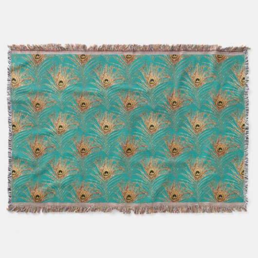 Couverture Parties scintillant Peacock Feathers Motif (Devant)