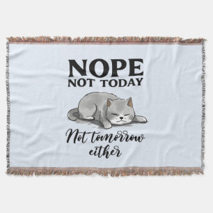 Couverture Pas aujourd'hui, pas demain - Chat endormi