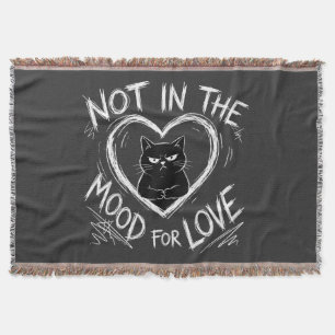 Couverture Pas d'humeur pour l'amour Chat grincheux Sarcastiq