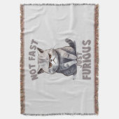 Couverture Pas rapide, juste furieux - Humour de chat gris (devant Vertical)