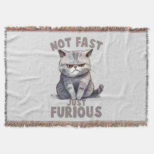 Couverture Pas rapide, juste furieux - Humour de chat gris