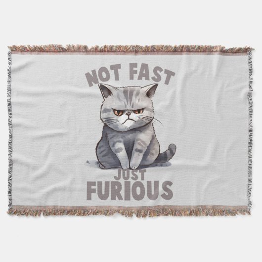 Couverture Pas rapide, juste furieux - Humour de chat gris (Devant)