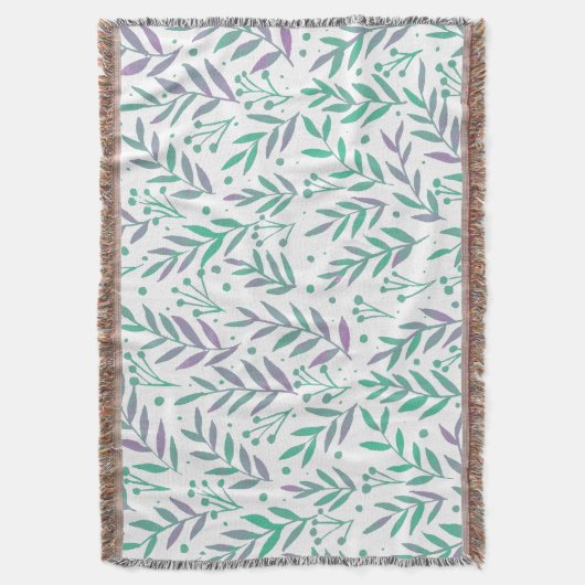 Couverture Pastel aquarelle branches pourpre et vert (devant Vertical)