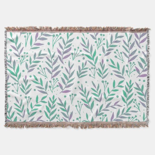 Couverture Pastel aquarelle branches pourpre et vert (Devant)