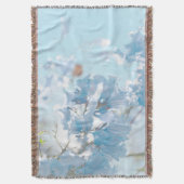 Couverture Pastel Bleu Doux Jacaranda Arbre Fleurs Fleurs (devant Vertical)