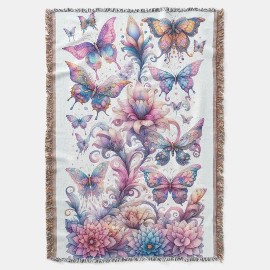 Couverture Pastel Butterfly Cosy Blanket (devant Vertical)