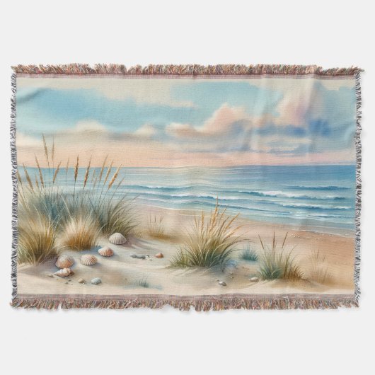Couverture Pastel Coastal Dunes Watercolor (Devant)
