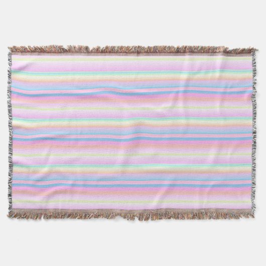 Couverture pastel doux créatif rayé (Devant)