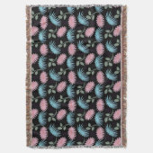 Couverture Pastel Floral Pattern on Black Background | Cute D (devant Vertical)