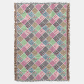 Couverture Pastel Floral Quilt Carré (devant Vertical)