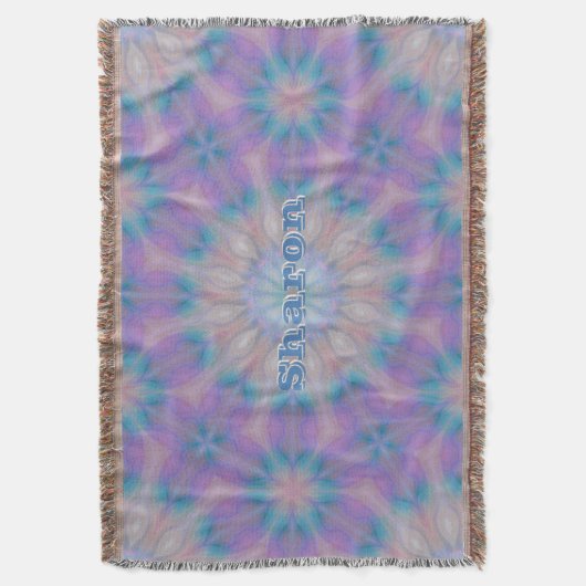 Couverture Pastel Mère de Perle Nom du Motif Monogramme | (devant Vertical)