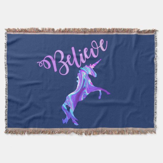 Couverture Pastel Rainbow Believe Unicorn (Devant)
