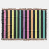 Couverture Pastel Rainbow et Black Stripes Motif (Devant)