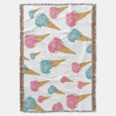 Couverture Pastel Retro Aquarelle Crème glacée et arrosages (devant Vertical)