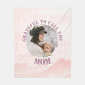 Couverture Pastel rose personnalisée pour maman (Devant)