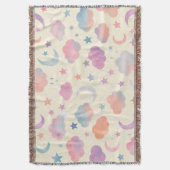 Couverture Pastel Sky Dreams - Motif Lune, Etoiles & Nuages (devant Vertical)